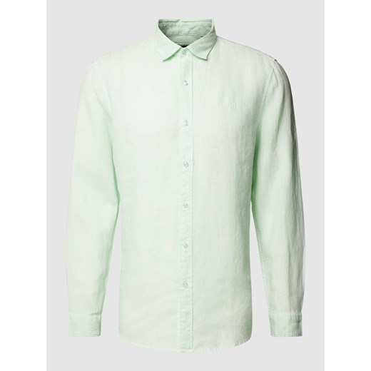 Koszula casualowa o kroju tailored fit z wyhaftowanym logo ze sklepu Peek&Cloppenburg  w kategorii Koszule męskie - zdjęcie 169318304