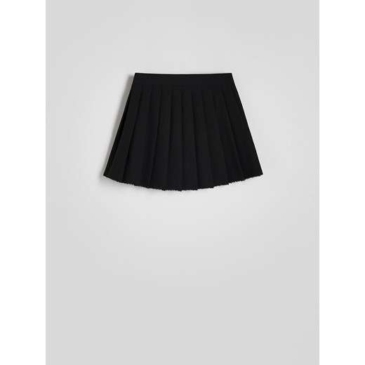Reserved - Spódnica mini z zakładkami - czarny ze sklepu Reserved w kategorii Spódnice - zdjęcie 169321970