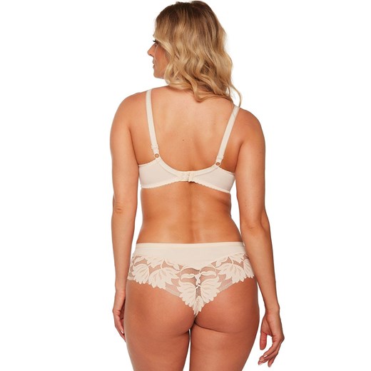 Koronkowe figi brazylijskie beżowe Nike 1135, Kolor beżowy, Rozmiar 2XL, Gaia ze sklepu Intymna w kategorii Majtki damskie - zdjęcie 169323524