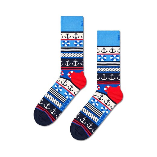 Happy Socks skarpetki Marine Mix Sock kolor niebieski ze sklepu ANSWEAR.com w kategorii Skarpetki damskie - zdjęcie 169325384
