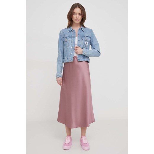 Calvin Klein Jeans kurtka jeansowa damska kolor niebieski przejściowa S ANSWEAR.com