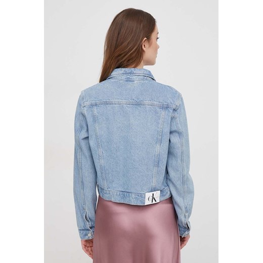 Calvin Klein Jeans kurtka jeansowa damska kolor niebieski przejściowa M ANSWEAR.com