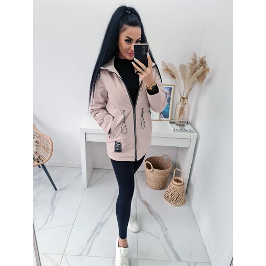 wiosenna matowa parka kurtka horizon z kapturem - beżowa S West XL STYLOWO