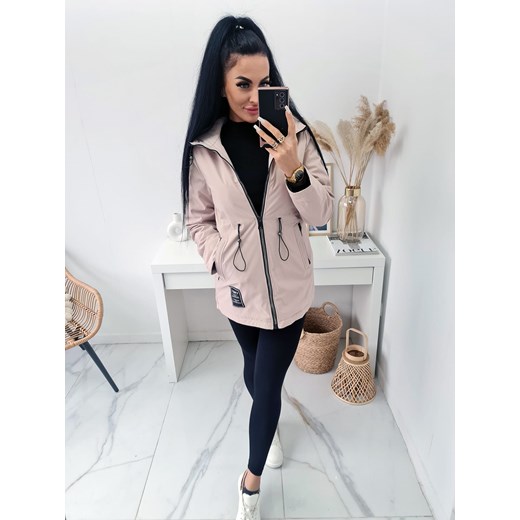 wiosenna matowa parka kurtka horizon z kapturem - beżowa S West XL STYLOWO