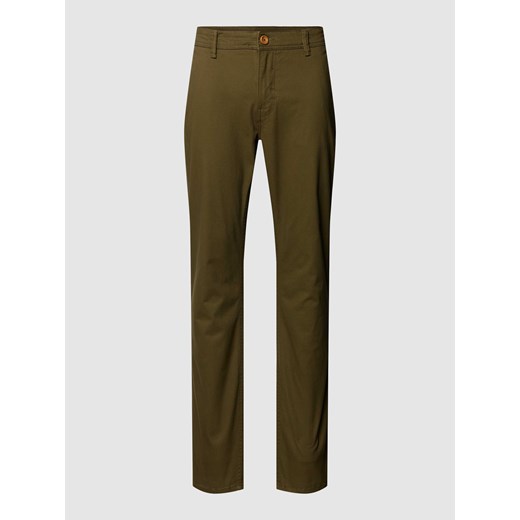 Spodnie o kroju slim fit z zapięciem na guzik model ‘BHNATAN’ ze sklepu Peek&Cloppenburg  w kategorii Spodnie męskie - zdjęcie 169331370
