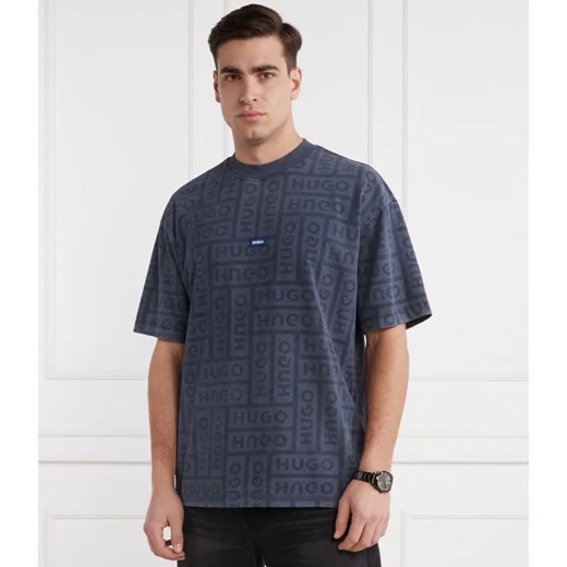 Hugo Blue T-shirt Nidane | Relaxed fit ze sklepu Gomez Fashion Store w kategorii T-shirty męskie - zdjęcie 169335012