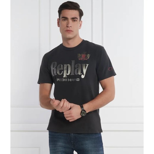 T-shirt męski Replay w stylu młodzieżowym 
