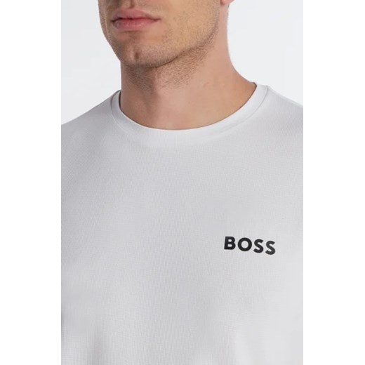 T-shirt męski biały BOSS HUGO z krótkim rękawem na lato