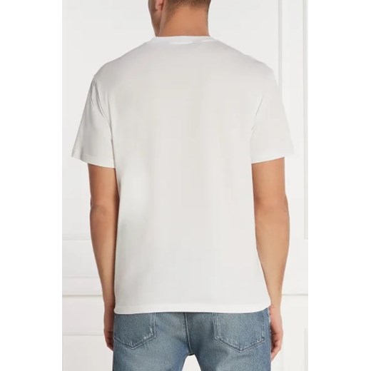 T-shirt męski Just Cavalli biały z krótkimi rękawami bawełniany 