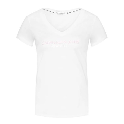 Calvin Klein Jeans T-Shirt J20J213570 Biały Slim Fit M MODIVO promocja