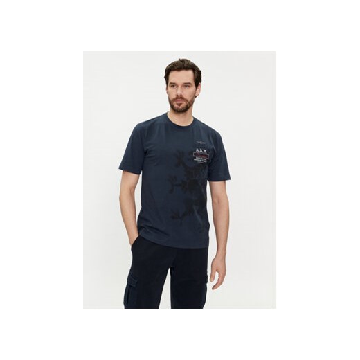 Aeronautica Militare T-Shirt 241TS2200J584 Granatowy Regular Fit ze sklepu MODIVO w kategorii T-shirty męskie - zdjęcie 169340384