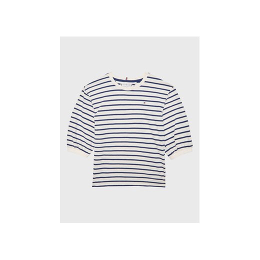Tommy Hilfiger T-Shirt KG0KG07055 D Biały Regular Fit ze sklepu MODIVO w kategorii Bluzki dziewczęce - zdjęcie 169341331