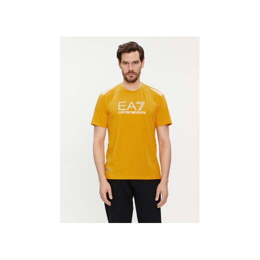 EA7 Emporio Armani T-Shirt 3DPT29 PJULZ 1680 Pomarańczowy Regular Fit ze sklepu MODIVO w kategorii T-shirty męskie - zdjęcie 169341520