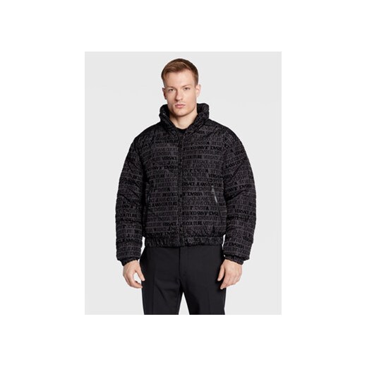 Versace Jeans Couture Kurtka puchowa Logo Flock 73GAU4D3 Czarny Regular Fit 54 MODIVO