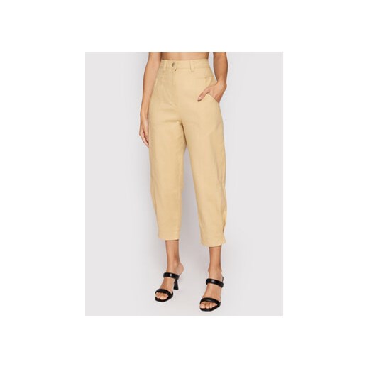 Marella Spodnie materiałowe Agora 31310121 Beżowy Regular Fit ze sklepu MODIVO w kategorii Spodnie damskie - zdjęcie 169341793