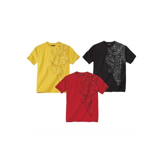 Zestaw 3 koszulek z maoryskim nadrukiem ze sklepu Atlas For Men w kategorii T-shirty męskie - zdjęcie 169342234