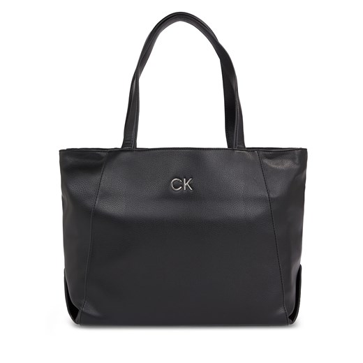 Torebka Calvin Klein Ck Daily Shopper Medium Pebble K60K611766 Ck Black BEH ze sklepu eobuwie.pl w kategorii Torby Shopper bag - zdjęcie 169369051