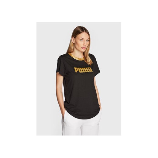 Puma T-Shirt Deco Glam 522381 Czarny Regular Fit ze sklepu MODIVO w kategorii Bluzki damskie - zdjęcie 169369302