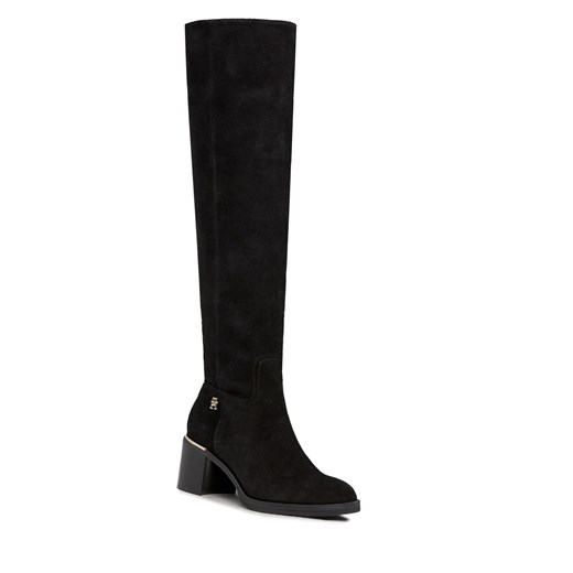 Muszkieterki Tommy Hilfiger Feminine Suede Overknee Boot FW0FW07667 Black BDS Tommy Hilfiger 36 eobuwie.pl