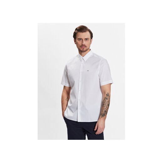 Calvin Klein Koszula K10K109440 Biały Regular Fit ze sklepu MODIVO w kategorii Koszule męskie - zdjęcie 169373483