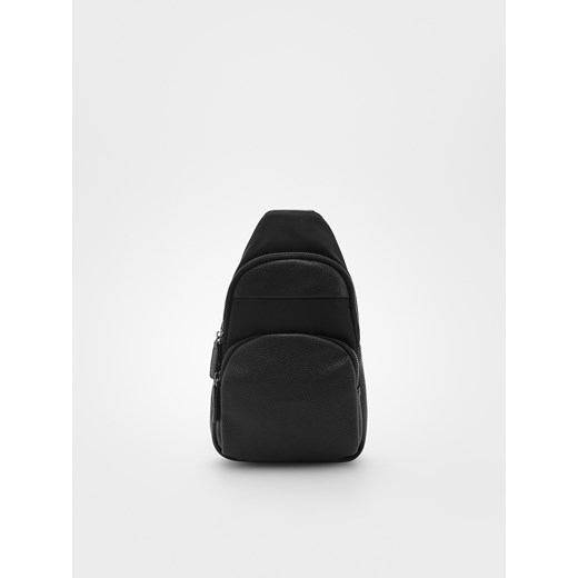 Reserved - Plecak z łączonych materiałów - czarny ze sklepu Reserved w kategorii Plecaki - zdjęcie 169389080