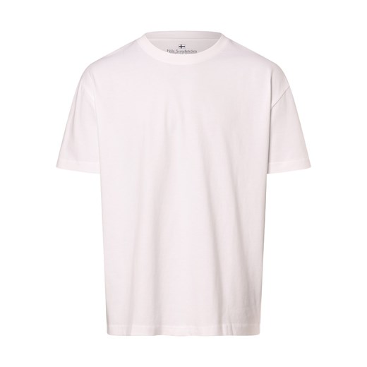 Nils Sundström Koszulka męska Mężczyźni Bawełna biały jednolity ze sklepu vangraaf w kategorii T-shirty męskie - zdjęcie 169389514