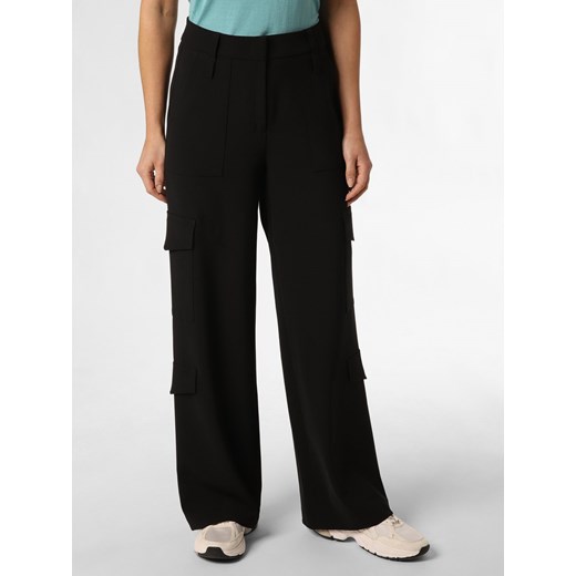 Cambio Spodnie - Amelie Kobiety Sztuczne włókno czarny jednolity ze sklepu vangraaf w kategorii Spodnie damskie - zdjęcie 169389543
