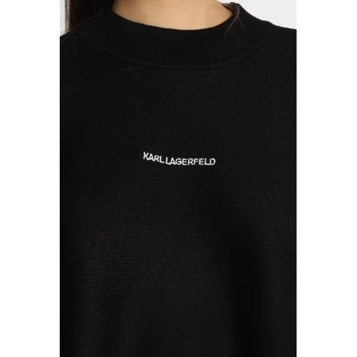 Sweter damski Karl Lagerfeld czarny z okrągłym dekoltem 