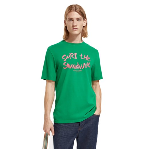 Scotch &amp; Soda Koszulka w kolorze zielonym ze sklepu Limango Polska w kategorii T-shirty męskie - zdjęcie 169393164
