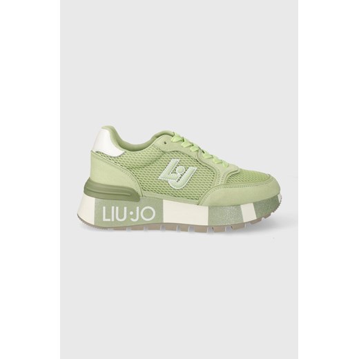 Liu Jo sneakersy AMAZING 25 kolor zielony BA4005PX303S1318 ze sklepu ANSWEAR.com w kategorii Buty sportowe damskie - zdjęcie 169396020