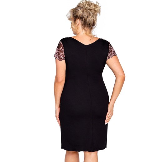 Koszulka nocna damska plus size Adele, Kolor czarny, Rozmiar 5XL, Donna ze sklepu Intymna w kategorii Koszule nocne - zdjęcie 169398951