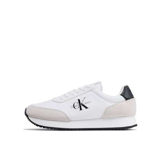 Calvin Klein Jeans Sneakersy Retro Runner Su-Ny Mono YM0YM00683 Biały 46 MODIVO