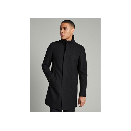 Matinique Płaszcz wełniany Harvey 30203845 Czarny Regular Fit ze sklepu MODIVO w kategorii Płaszcze męskie - zdjęcie 169402394