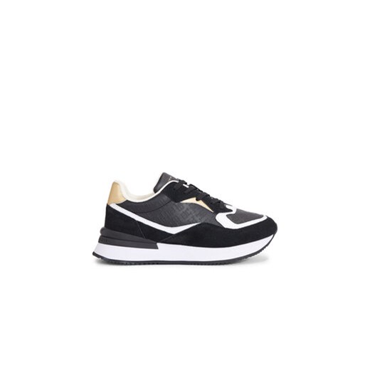 Tommy Hilfiger Sneakersy Lux Monogram Runner FW0FW07816 Czarny ze sklepu MODIVO w kategorii Buty sportowe damskie - zdjęcie 169402670