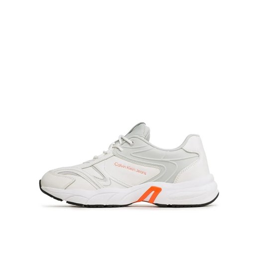 Calvin Klein Jeans Sneakersy Retro Tennis High/Low Frequency YM0YM00637 Biały 41 okazja MODIVO
