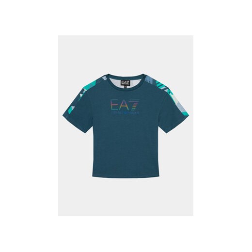 EA7 Emporio Armani T-Shirt 3DBT54 BJ02Z 1821 Srebrny Regular Fit ze sklepu MODIVO w kategorii T-shirty chłopięce - zdjęcie 169405442