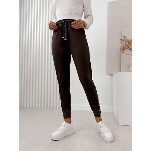 spodnie zeria ciemnobrązowe m/38 ze sklepu UBRA w kategorii Spodnie damskie - zdjęcie 169406420