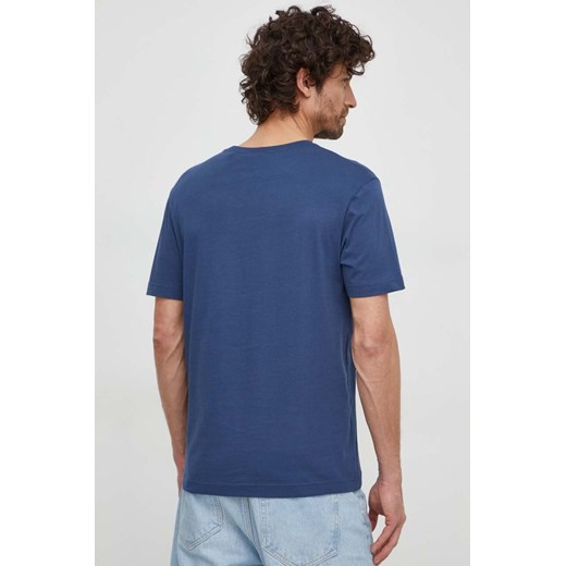 Gant t-shirt bawełniany kolor niebieski z aplikacją Gant L ANSWEAR.com