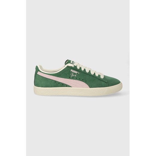 Puma sneakersy zamszowe  Clyde OG kolor zielony 391962 ze sklepu PRM w kategorii Trampki damskie - zdjęcie 169412483