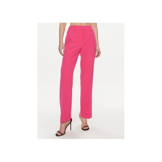 YAS Spodnie materiałowe Likka 26030744 Różowy Regular Fit ze sklepu MODIVO w kategorii Spodnie damskie - zdjęcie 169414020