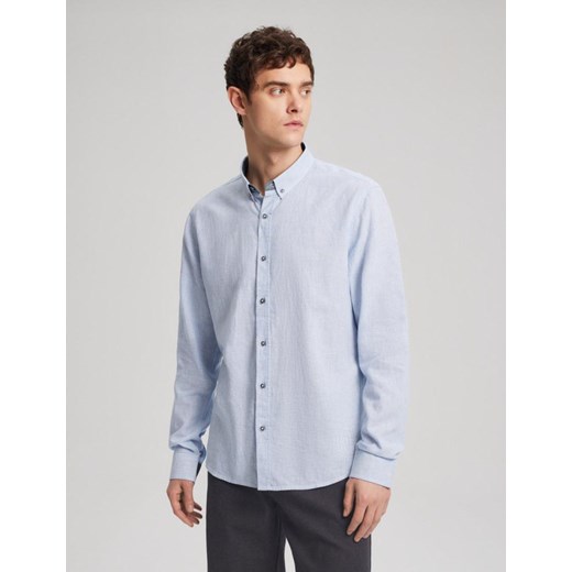 Koszula PRM LINENS Biały-Niebieski M ze sklepu Diverse w kategorii Koszule męskie - zdjęcie 169414563