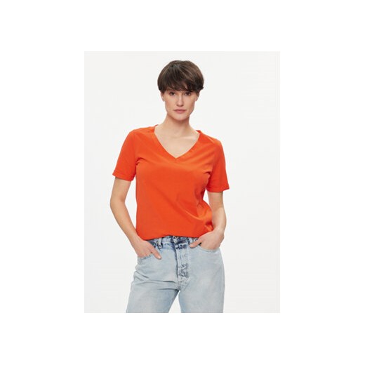 Pieces T-Shirt 17120455 Pomarańczowy Regular Fit ze sklepu MODIVO w kategorii Bluzki damskie - zdjęcie 169416484
