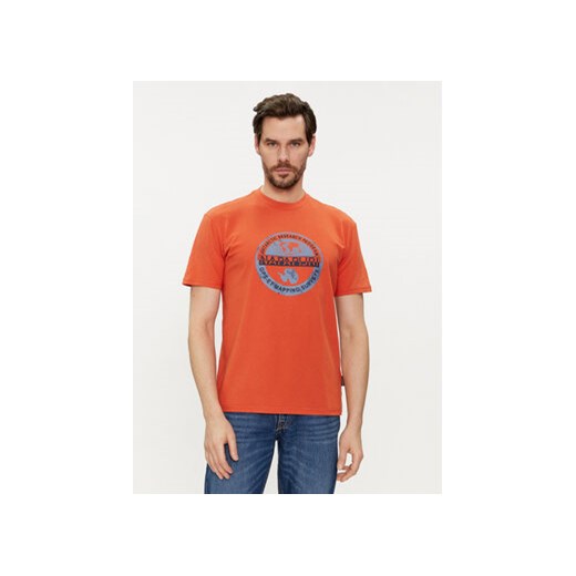 Napapijri T-Shirt S-Bollo NP0A4H9K Pomarańczowy Regular Fit ze sklepu MODIVO w kategorii T-shirty męskie - zdjęcie 169416583