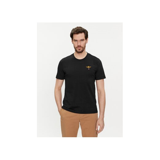 Aeronautica Militare T-Shirt 241TS1580J372 Czarny Regular Fit ze sklepu MODIVO w kategorii T-shirty męskie - zdjęcie 169416601