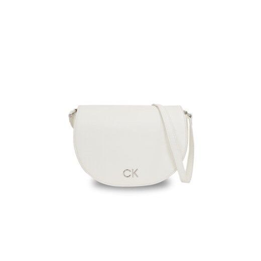 Calvin Klein Torebka Ck Daily Saddle Bag Pebble K60K611679 Biały ze sklepu MODIVO w kategorii Listonoszki - zdjęcie 169416734