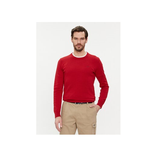 Aeronautica Militare Sweter 241MA1488L506 Czerwony Slim Fit ze sklepu MODIVO w kategorii Swetry męskie - zdjęcie 169416832