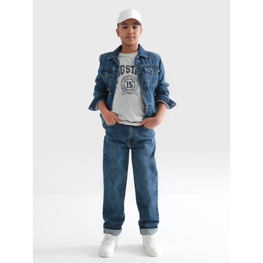Jeansy chłopięce o luźnym kroju granatowe Isaam 482 ze sklepu Big Star w kategorii Spodnie chłopięce - zdjęcie 169418212