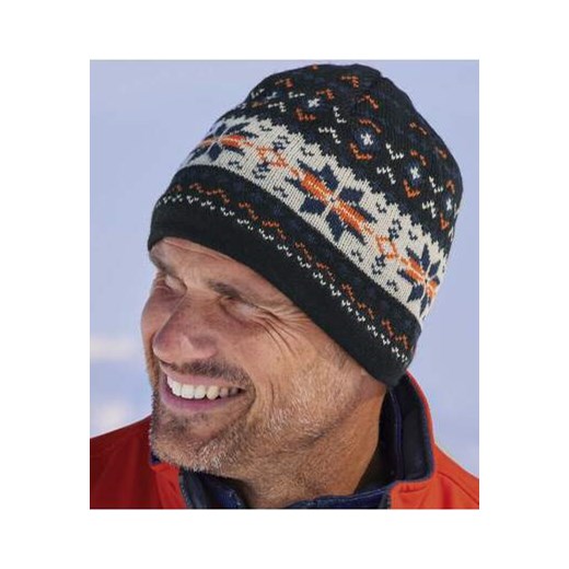 Trykotowa, żakardowa czapka podszyta polarem ze sklepu Atlas For Men w kategorii Czapki zimowe męskie - zdjęcie 169418831