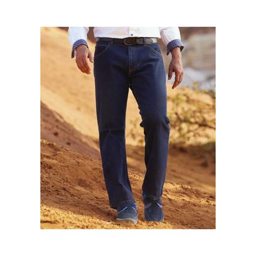 Wygodne, niebieskie jeansy regular ze stretchem ze sklepu Atlas For Men w kategorii Jeansy męskie - zdjęcie 169419034