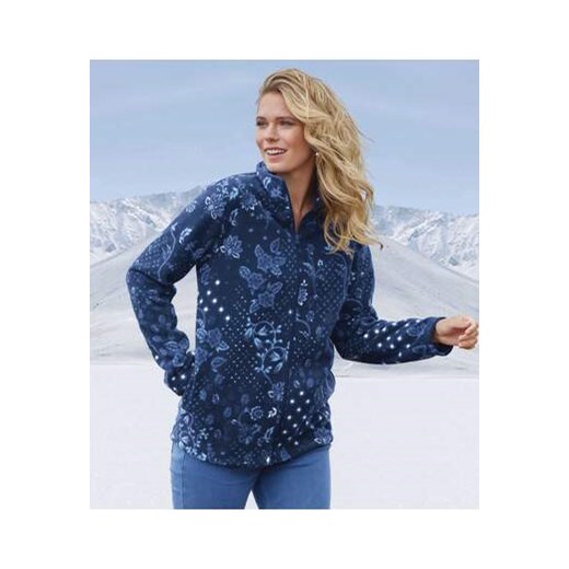 Polarowa bluza z patchworkowym nadrukiem ze sklepu Atlas For Men w kategorii Bluzy damskie - zdjęcie 169419183